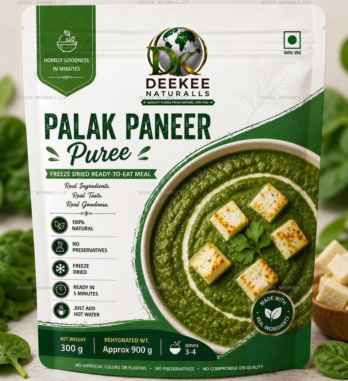 Freeze Dried Palak Paneer
